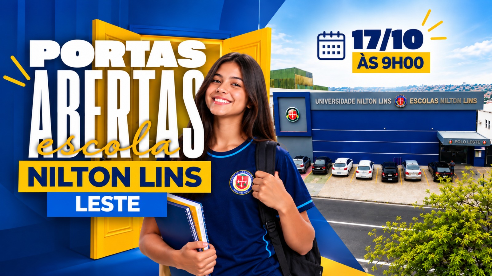 Fachada da Escola Nilton Lins — Polo Leste